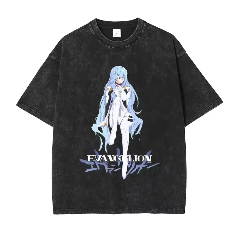 Good Streetwear Brand - Męskie koszulki oversize Odzież EVA Anime