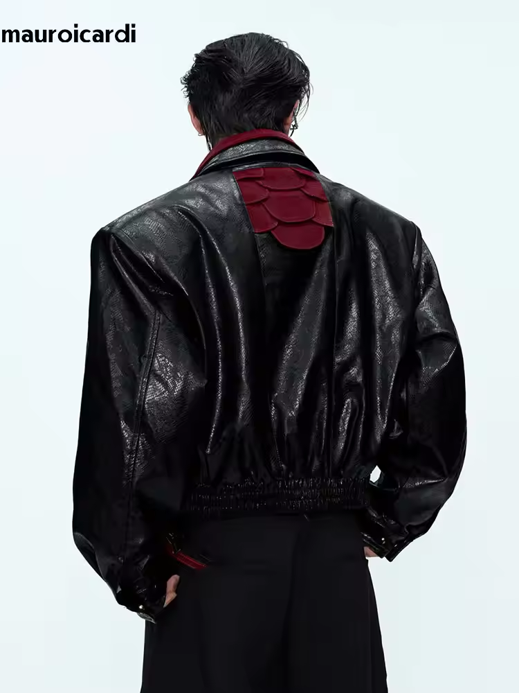 Streetwear Brand Clothing - Kurtka męska Mauroicardi, patchworkowa, wiosenno-jesienna, z