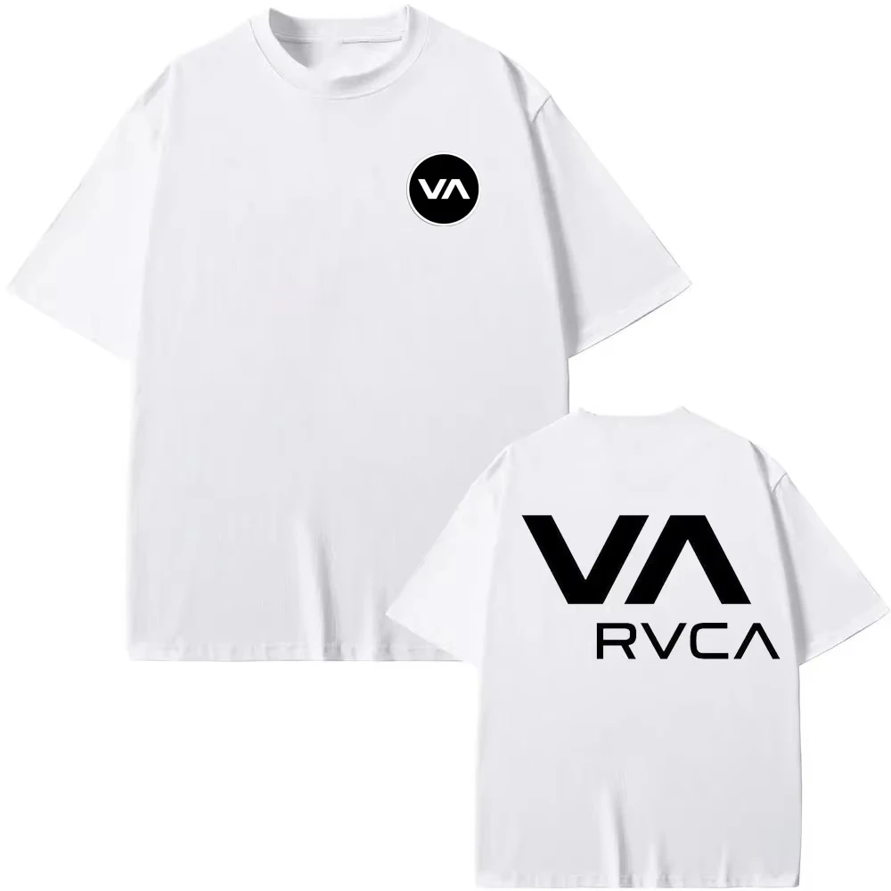 Streetwear Brand Fashion - Koszulka RVCA Czarna Letnia Bawełniana Koszulka